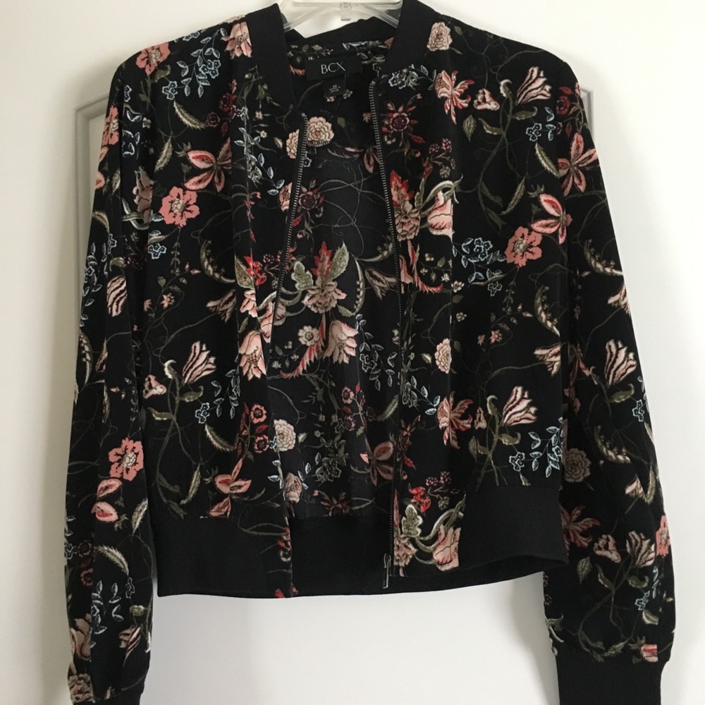 Floral bomber jacket